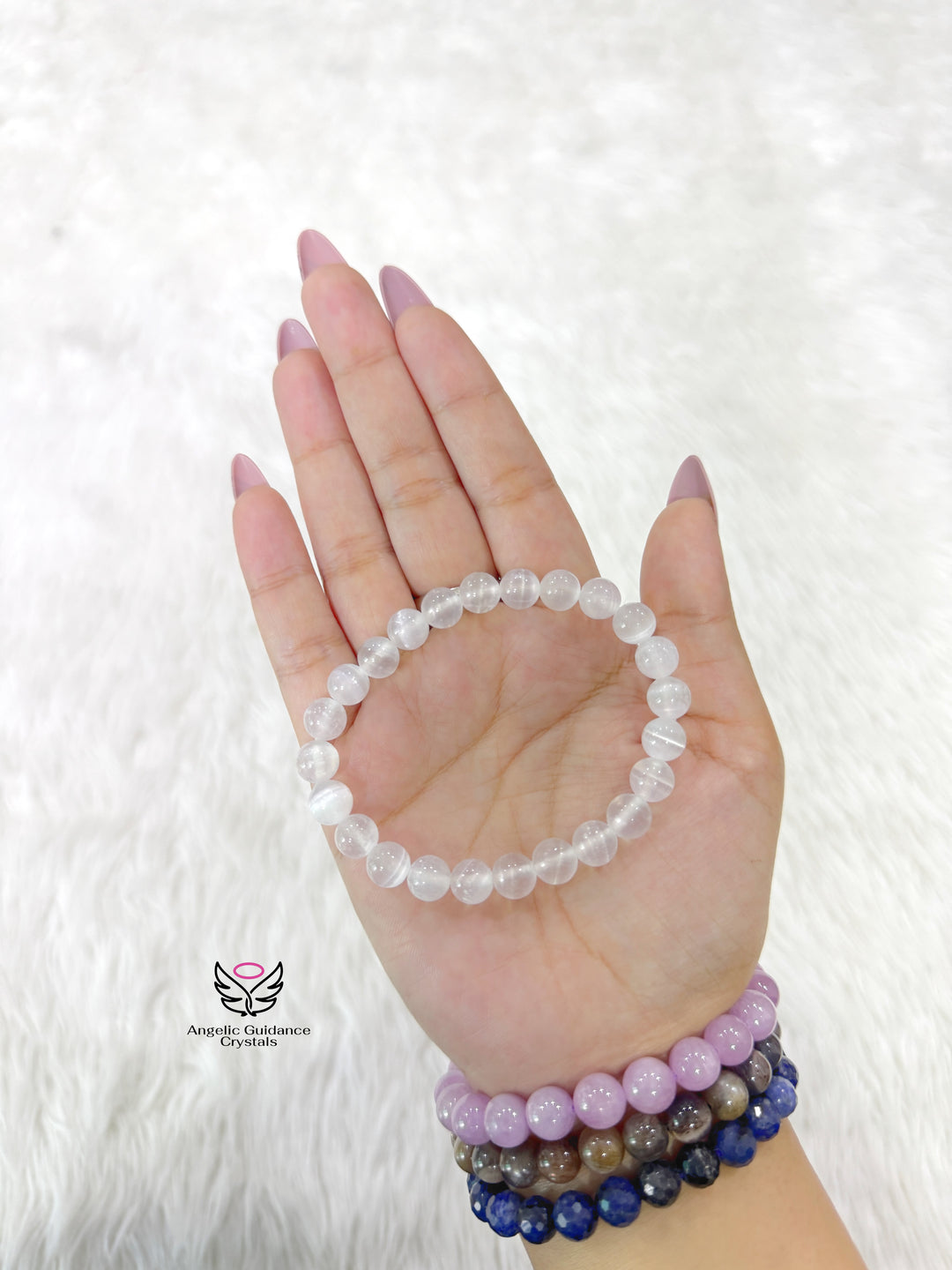 Selenite Bracelet 8mm Aaa