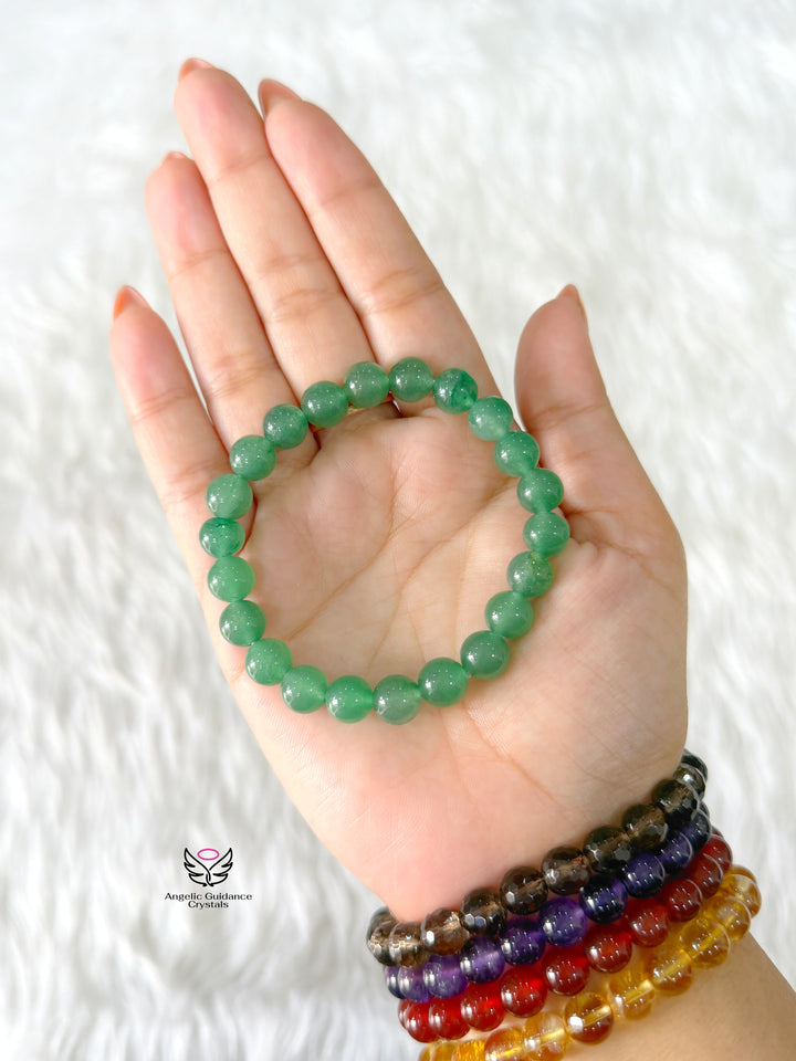 Green Aventurine Bracelet Dark 8mm