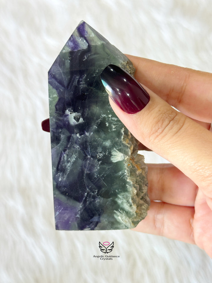 Rainbow Fluorite Raw Tower