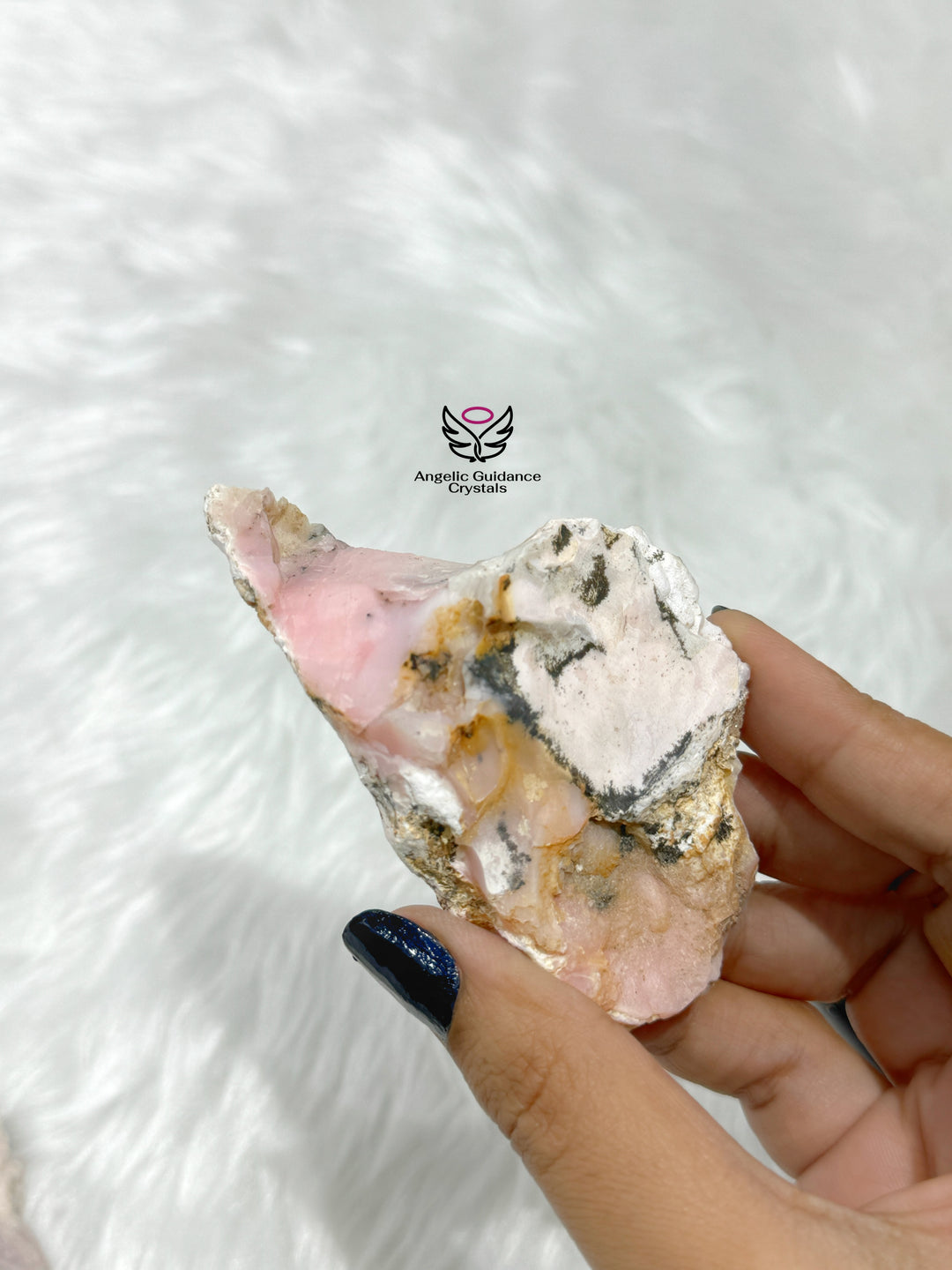 Pink Opal Raw Stone From Peru Medium