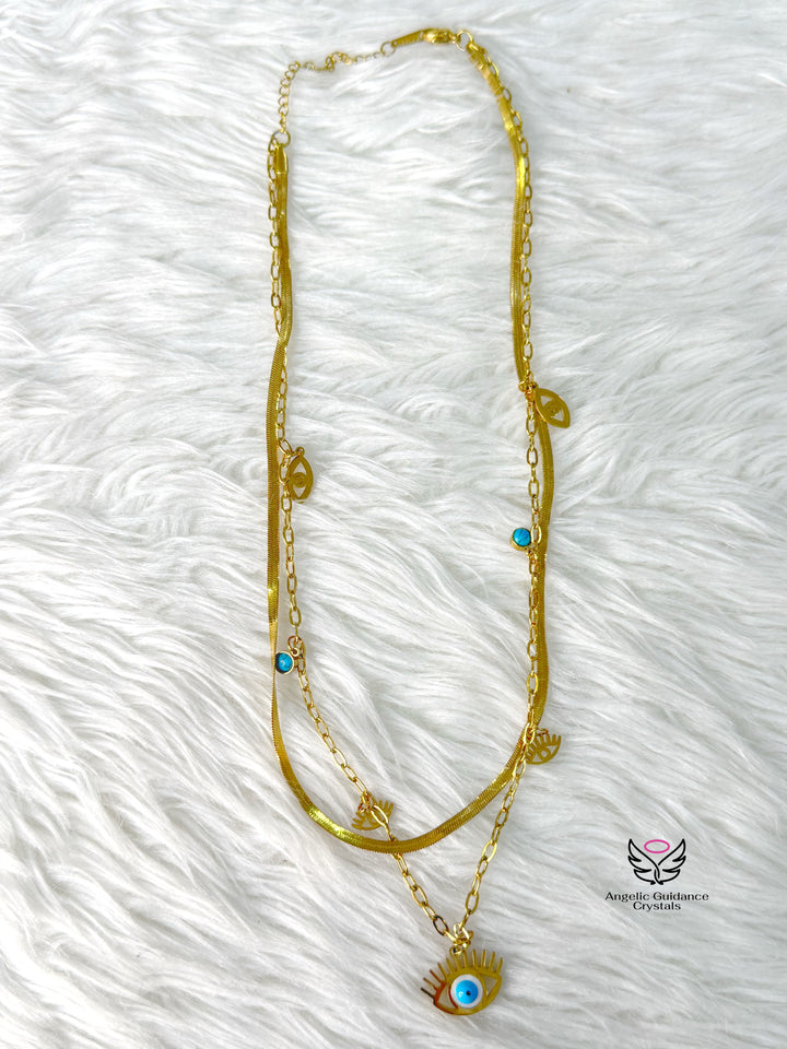 Evil Eye Anti Tarnish Necklace