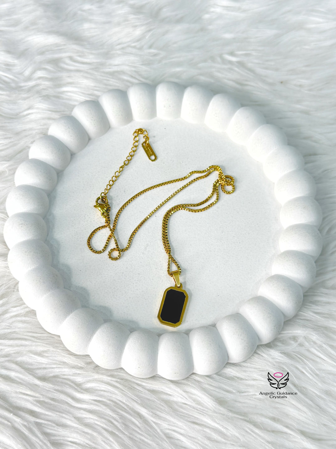 Black Obsidian Anti Tarnish Necklace