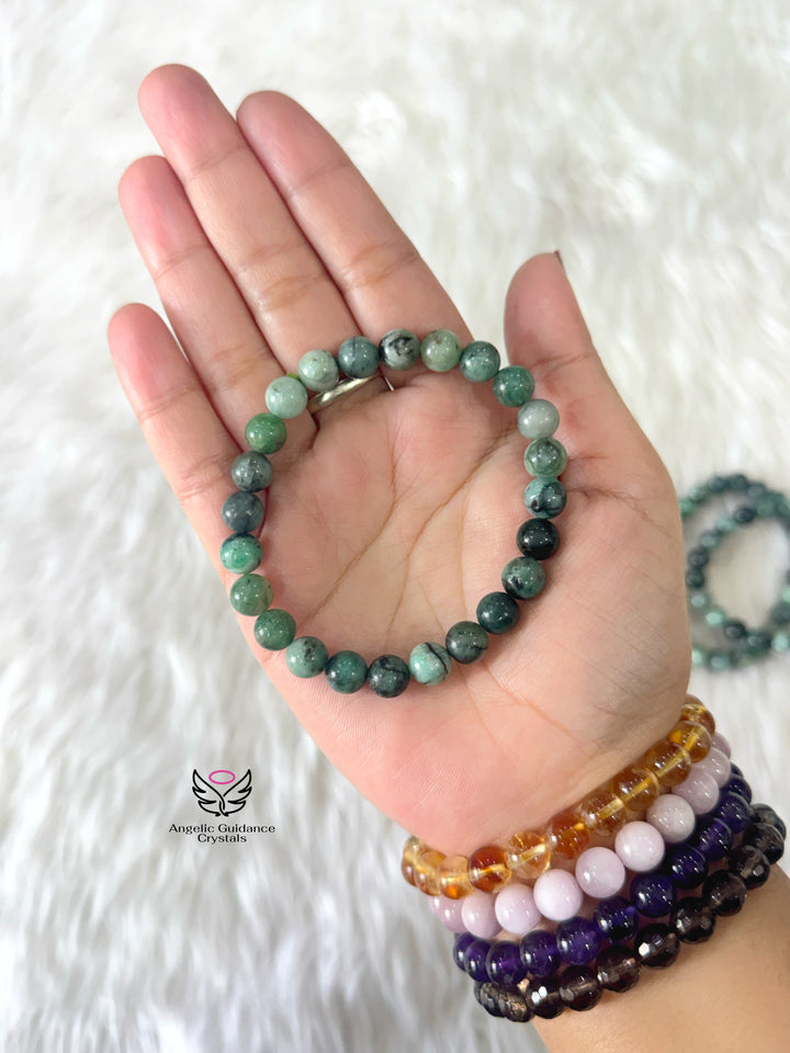 Emerald Natural Bracelet 8mm