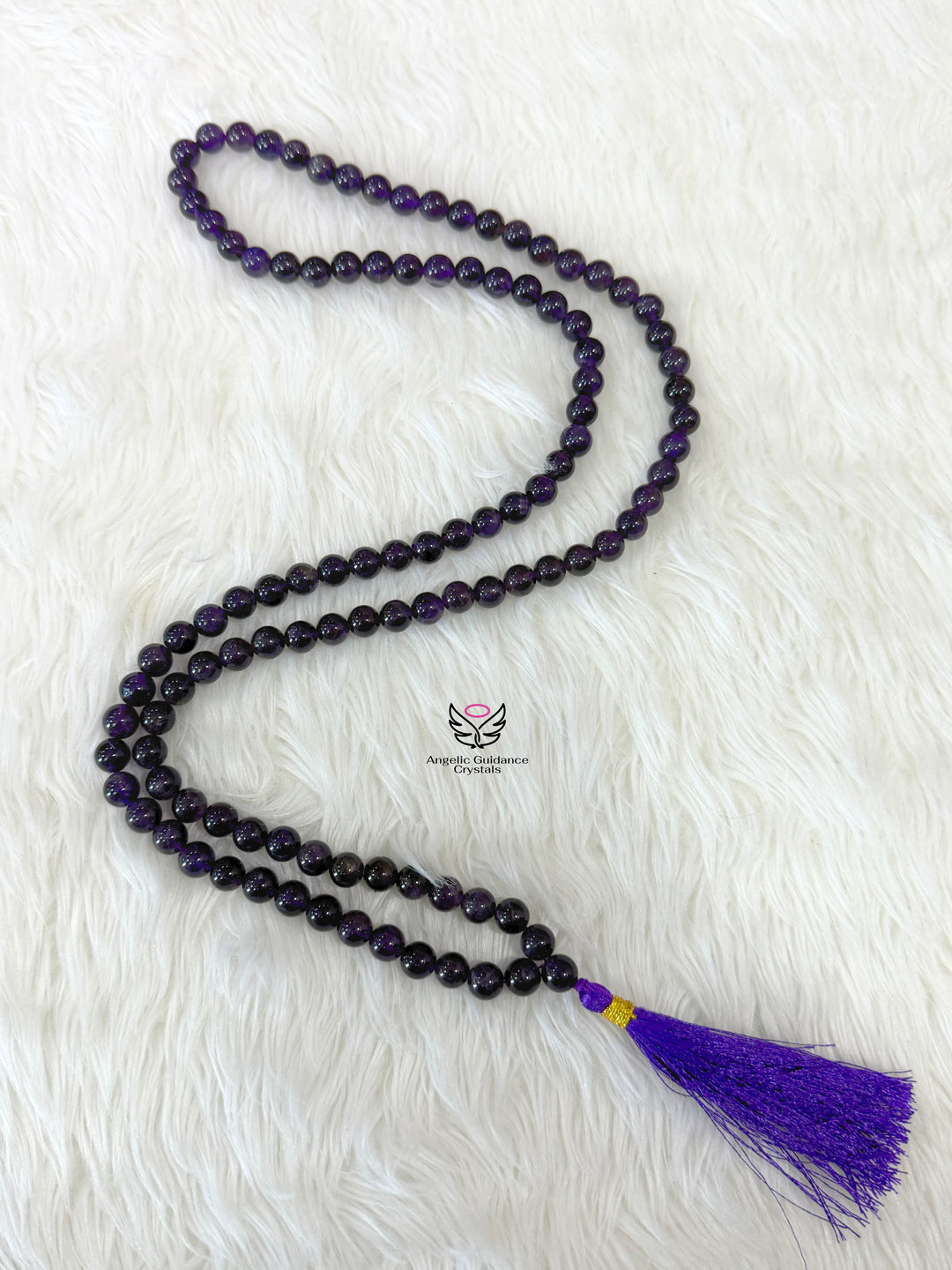 Amethyst Round 8mm Mala 108 Beads