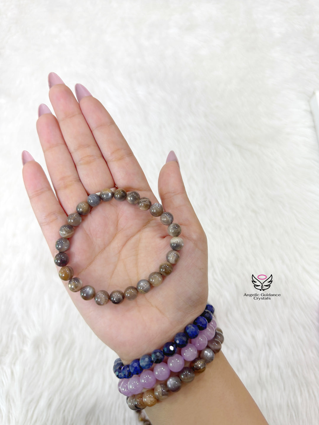 Sun Moonstone Bracelet 8mm