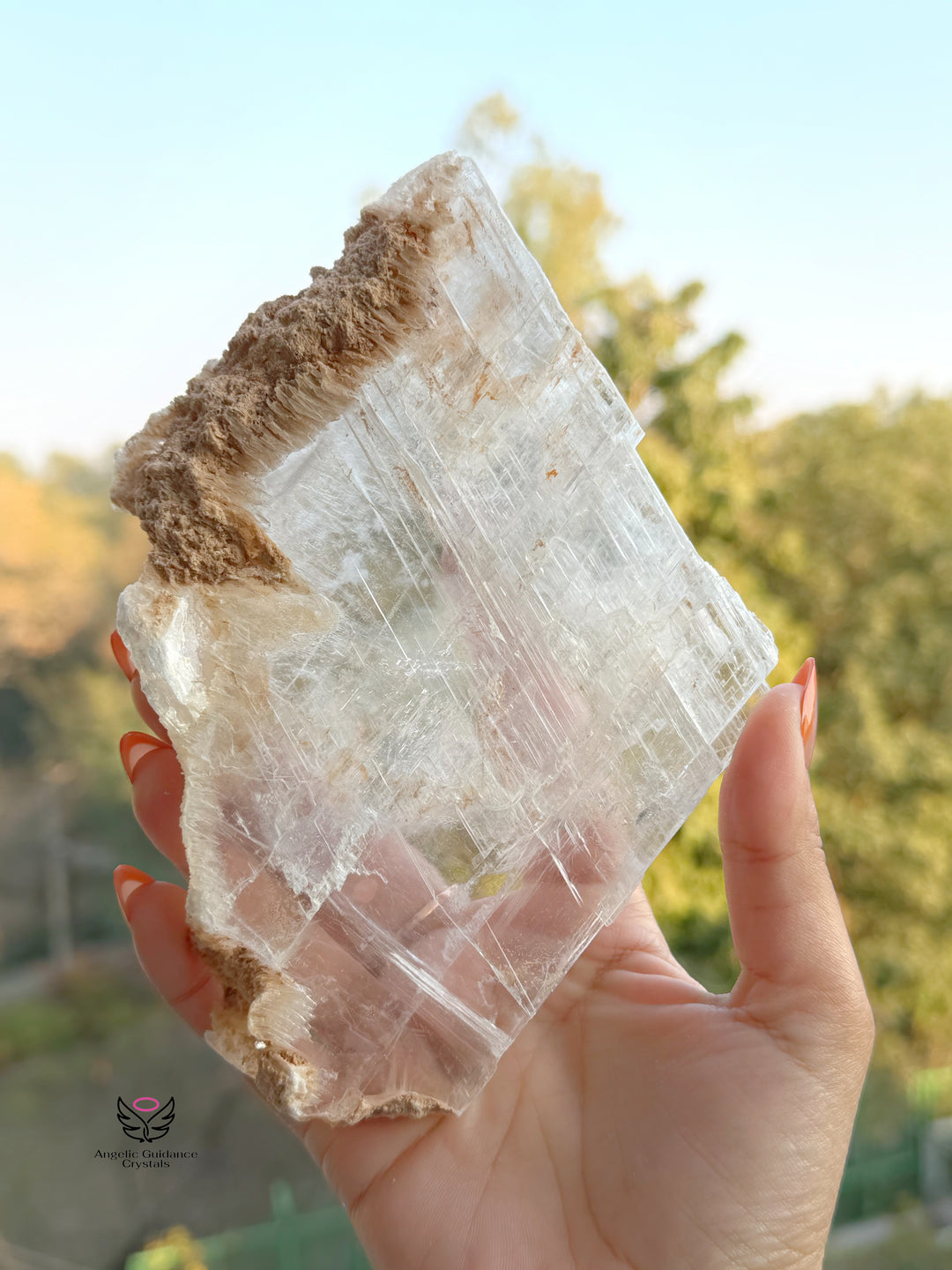 Selenite Transparent Raw Stone Large 2
