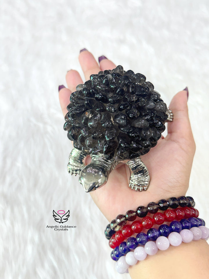 Smoky Quartz Tortoise Lamp