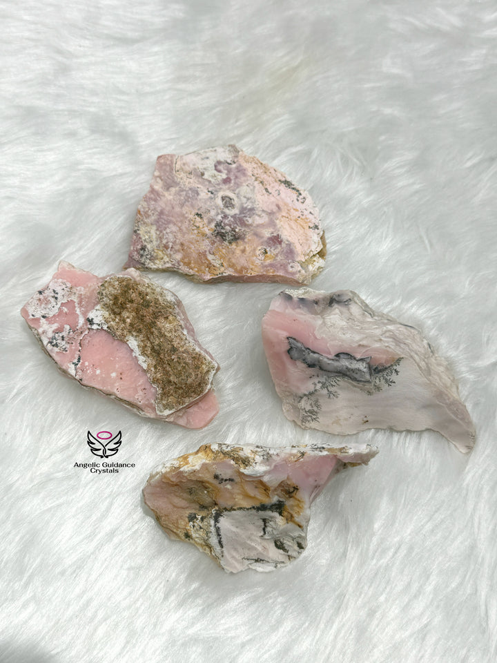 Pink Opal Raw Stone From Peru Medium