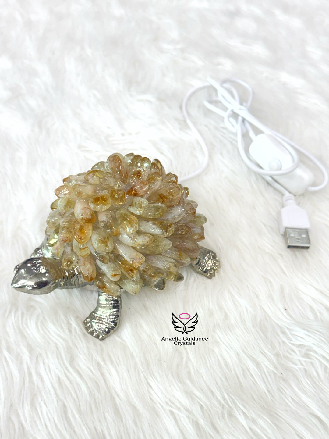 Citrine Tortoise Lamp