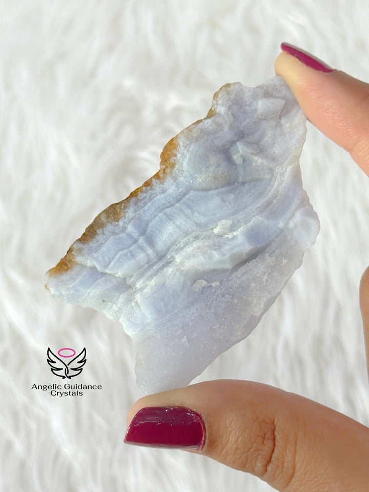 Blue Lace Agate Raw Stone Small