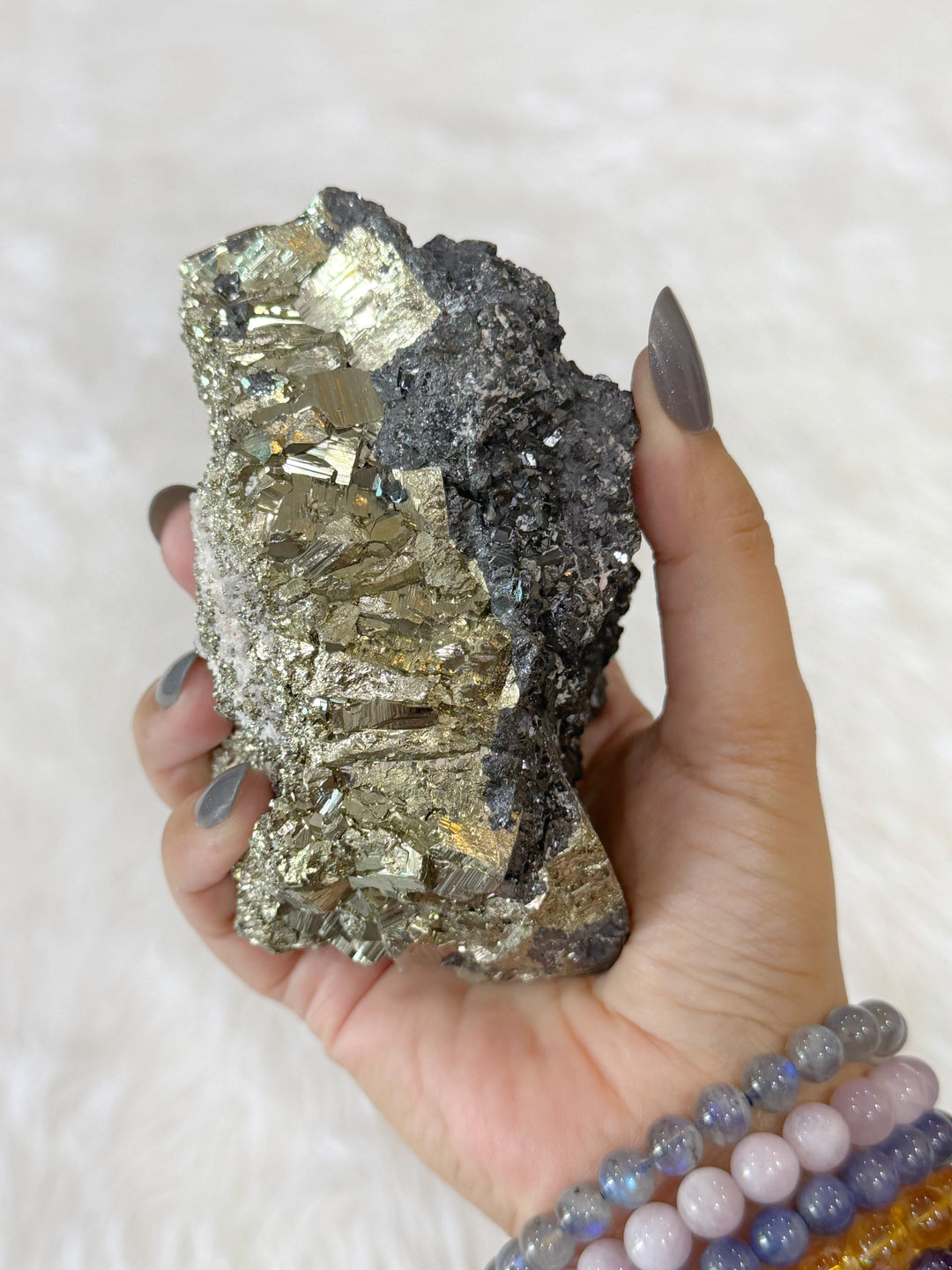 Pyrite Cubic Cluster With Sphalerite 20