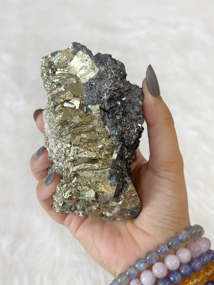 Pyrite Cubic Cluster With Sphalerite 20