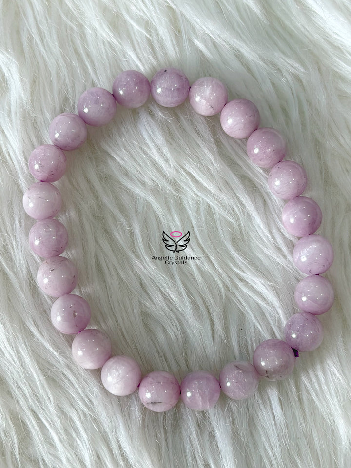 Kunzite Round Bracelet Aaa 8mm