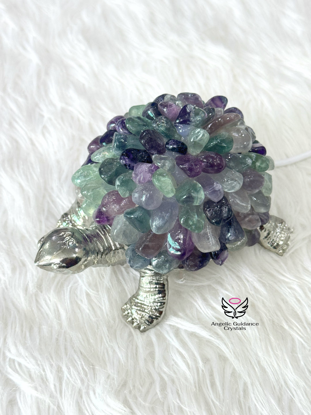 Rainbow Fluorite Tortoise Lamp 1