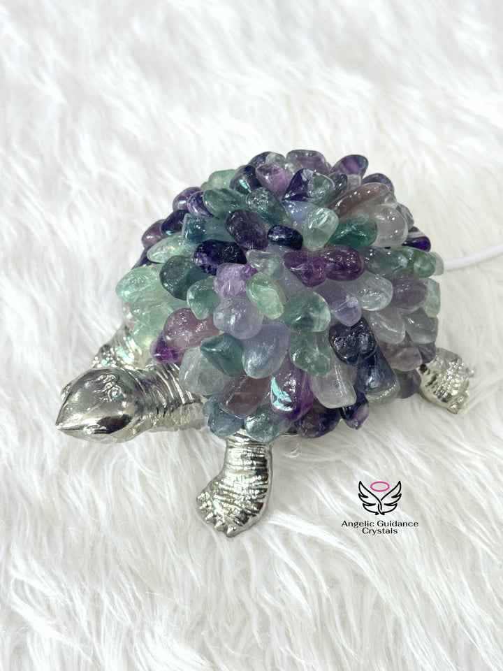 Rainbow Fluorite Tortoise Lamp 1