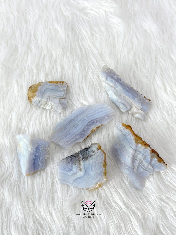 Blue Lace Agate Raw Stone Small