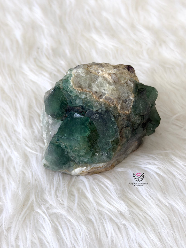 Green Fluorite Cubic Cluster 8