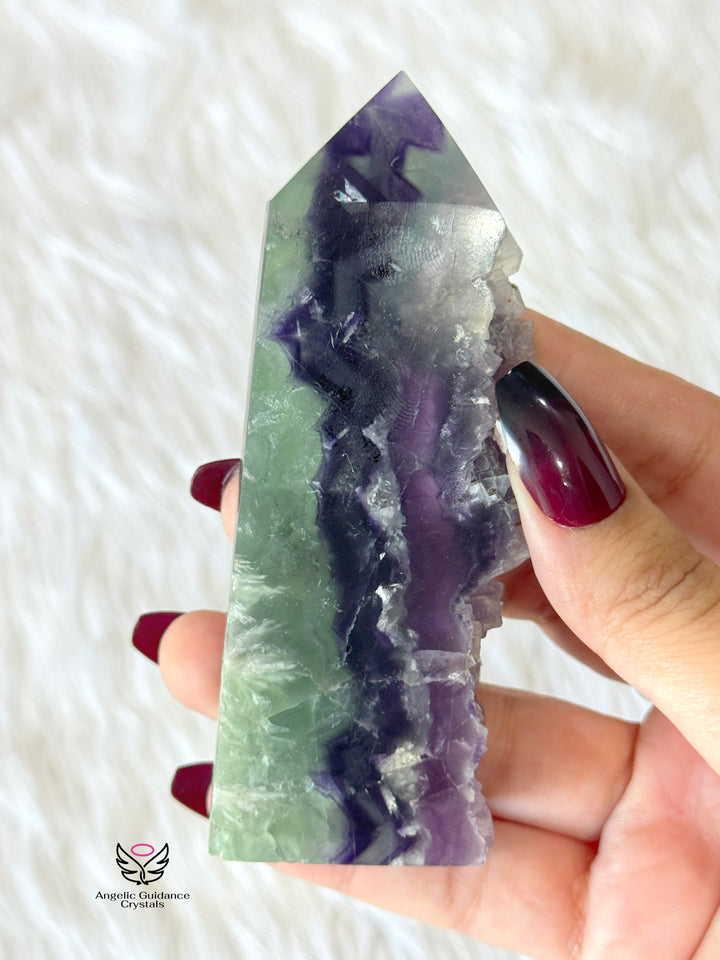 Rainbow Fluorite Raw Tower
