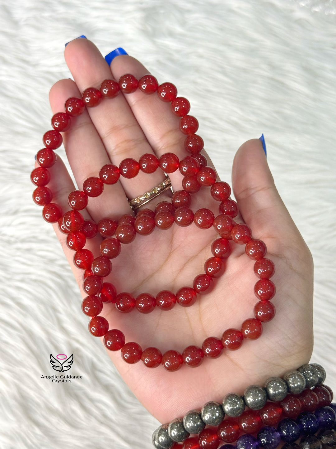 Carnelian Red Bracelet 8mm