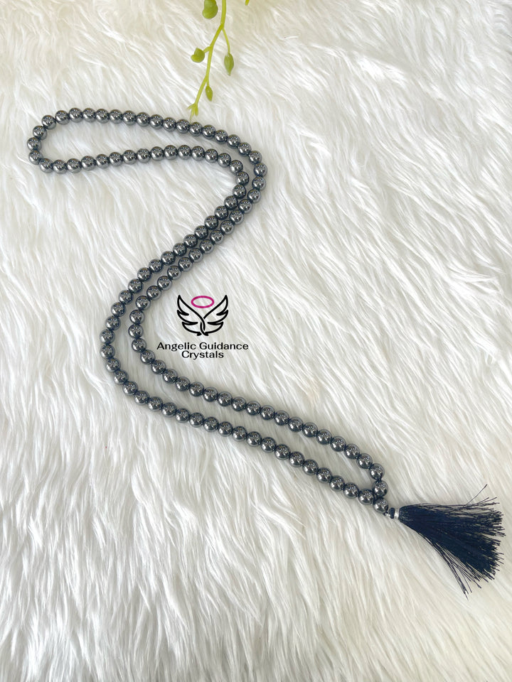 Hematite Round Mala 108 Beads