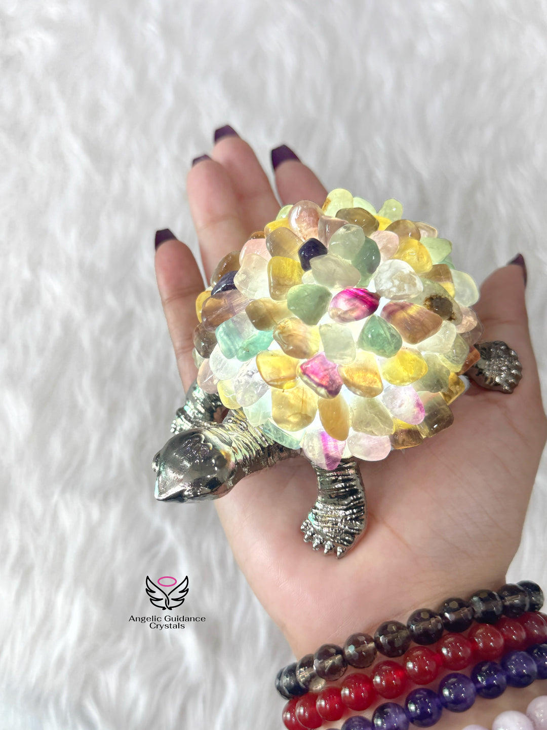 Rainbow Fluorite Tortoise Lamp 2
