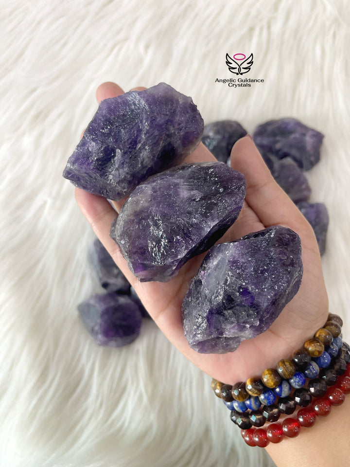 Amethyst Raw Stone Dark Large