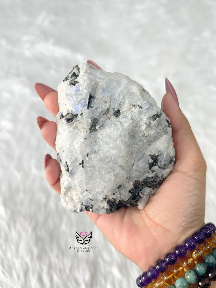 Rainbow Moonstone Raw stone Xlarge 2