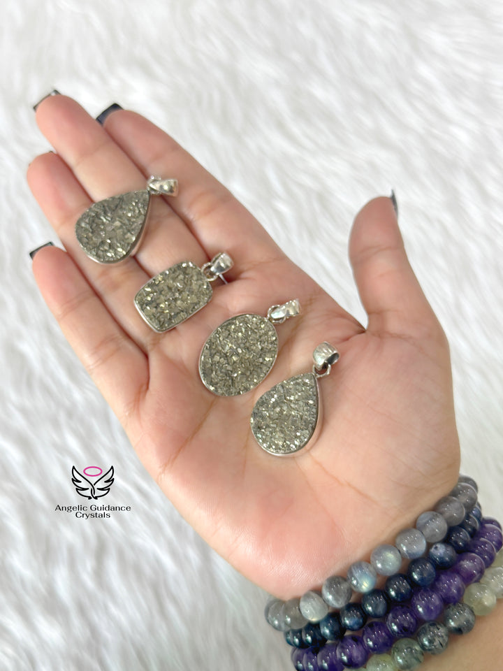Pyrite Silver Pendant | Wealth And Abundance