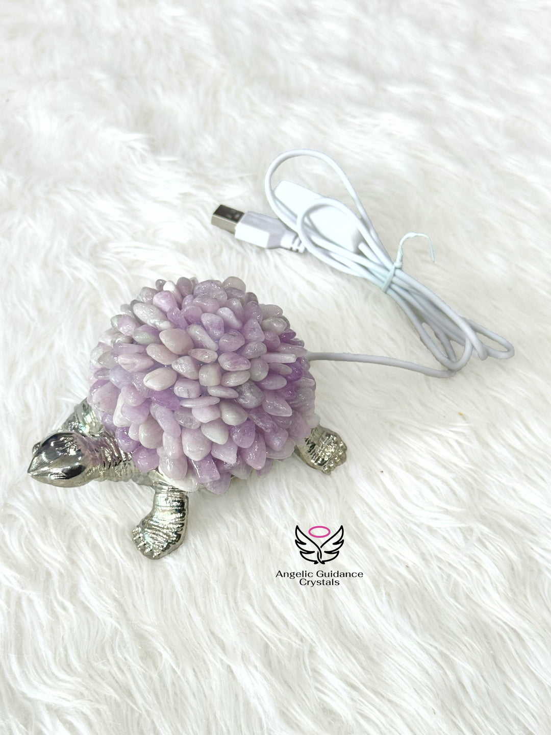 Kunzite Tortoise Lamp