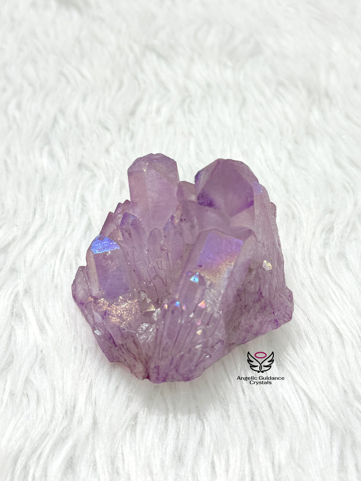 Purple Aura Quartz Cluster