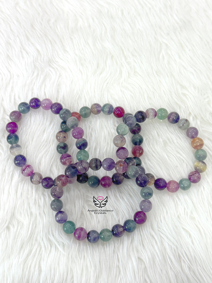 Rainbow Fluorite Bracelet Aaa 10mm