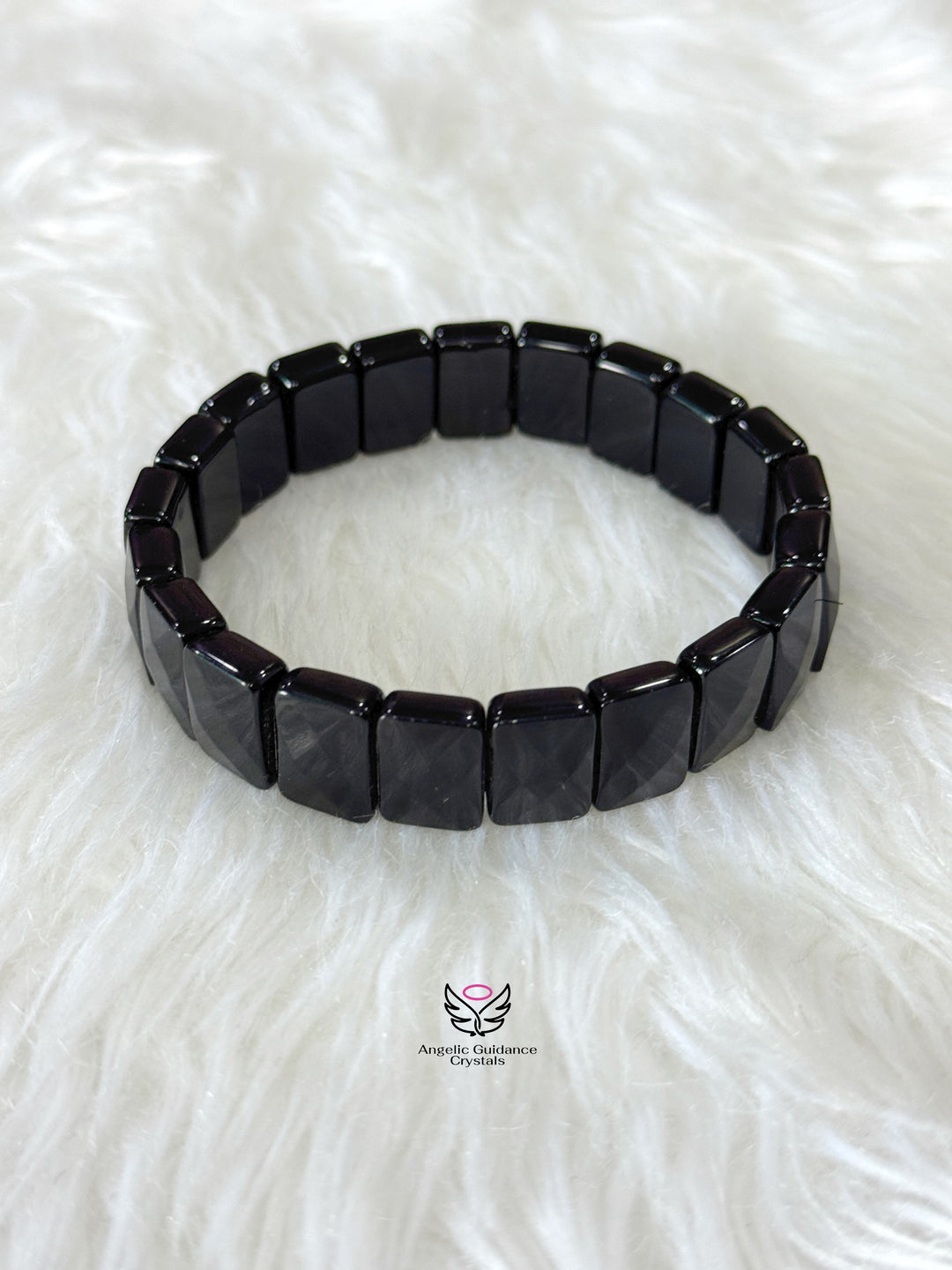 Black Obsidian Pyramid Bracelet