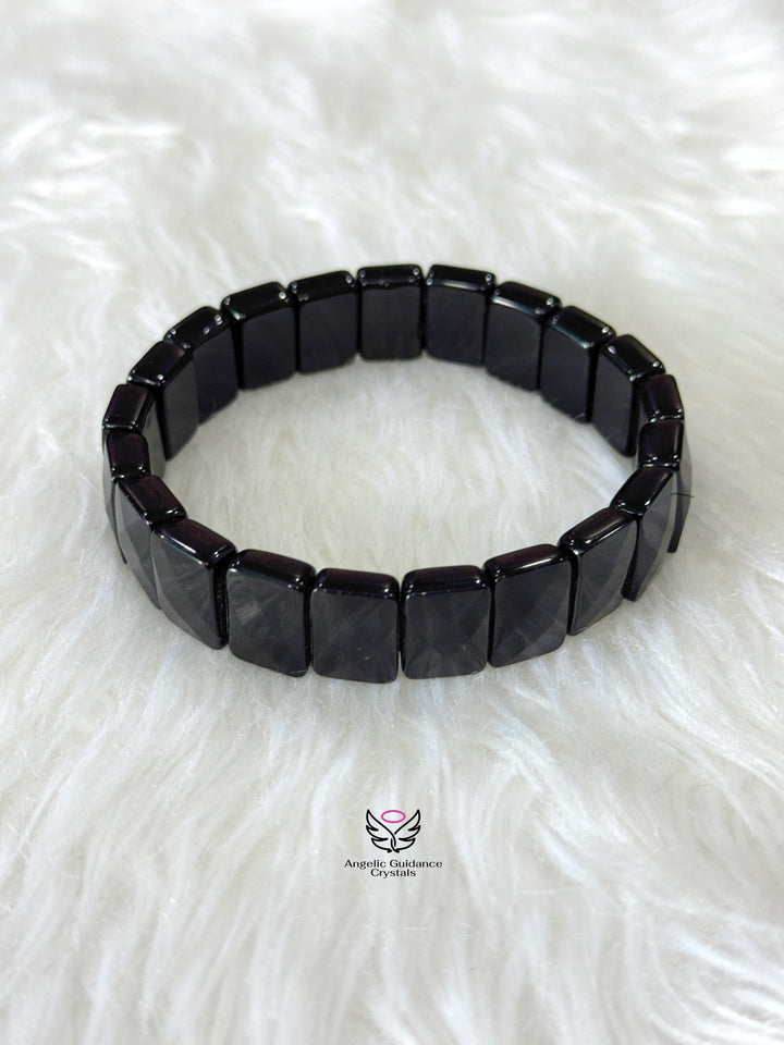 Black Obsidian Pyramid Bracelet