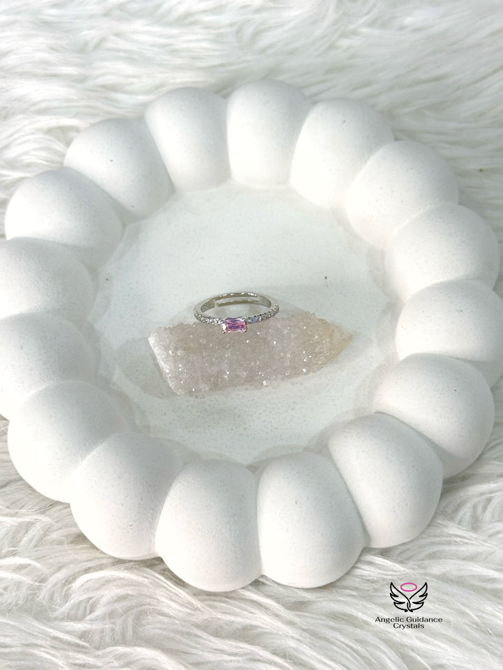 Rose Quartz Anti Tarnish Ring