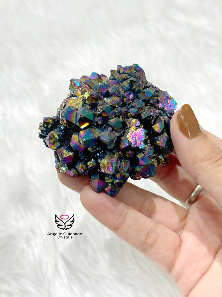 Titanium Aura Quartz Cluster 5