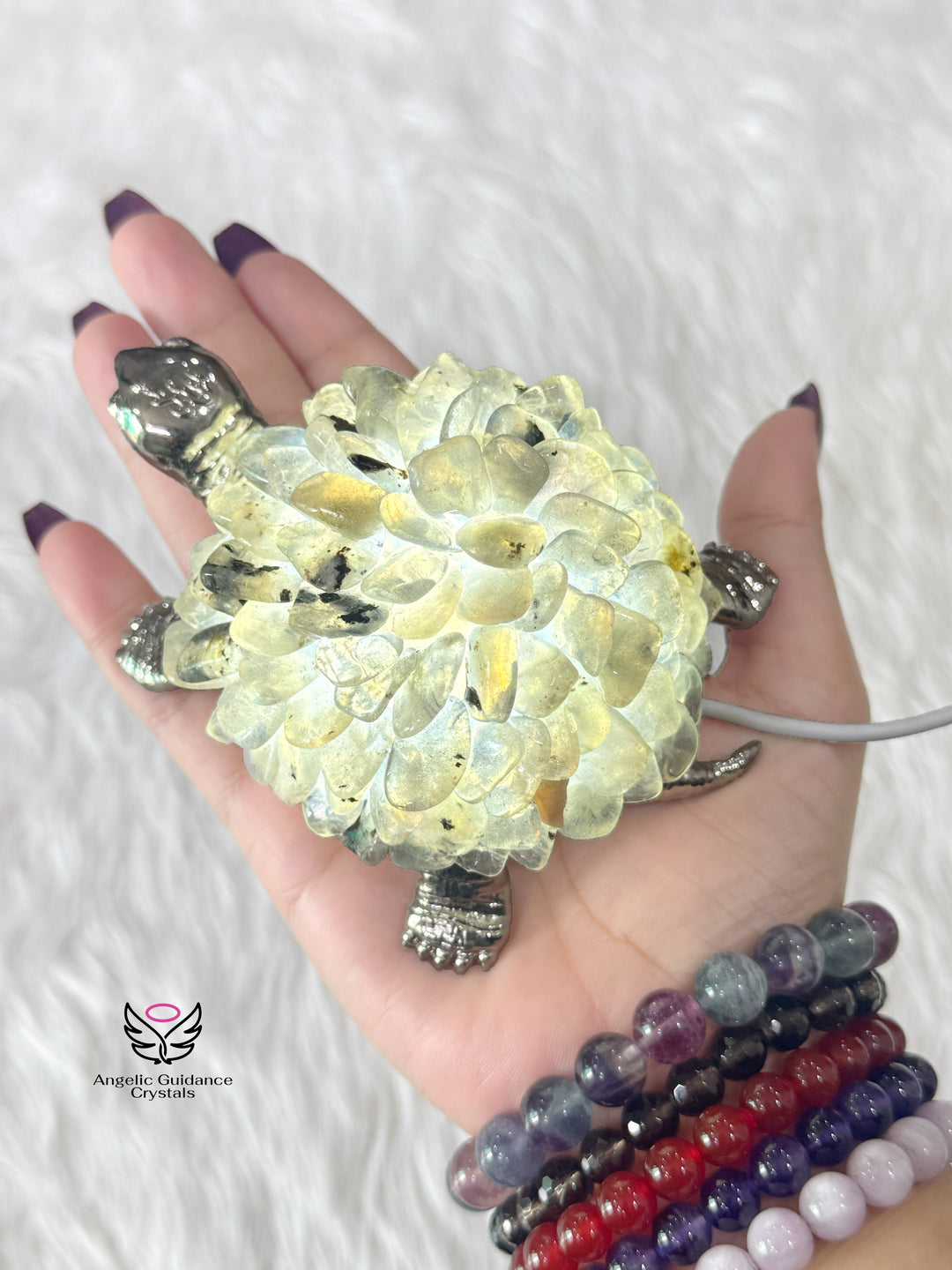 Labradorite Tortoise Lamp