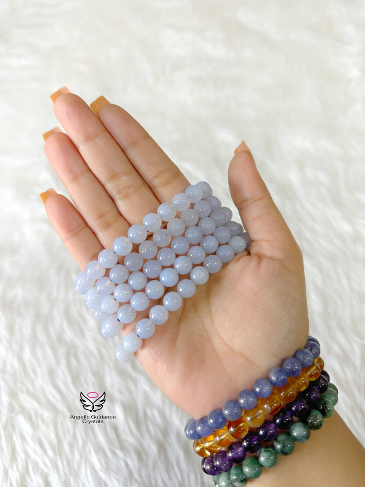 Blue Chalcedony Bracelet 8mm