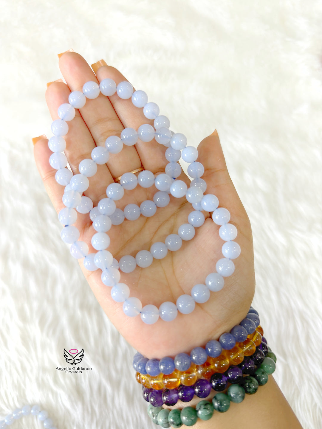 Blue Chalcedony Bracelet 8mm