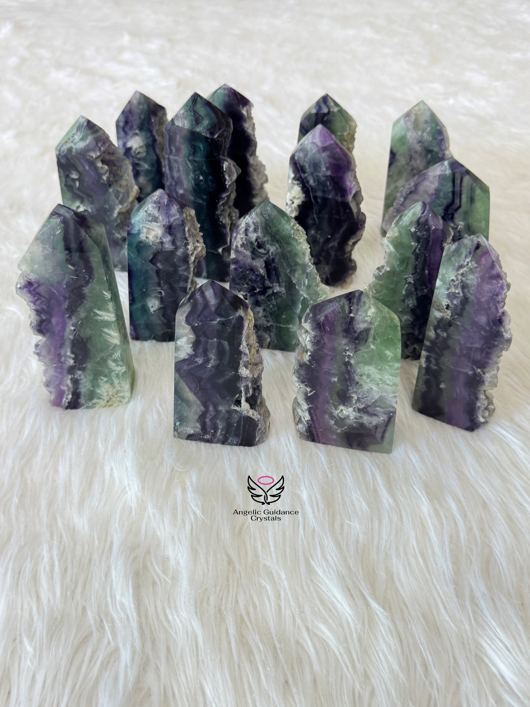 Rainbow Fluorite Raw Tower