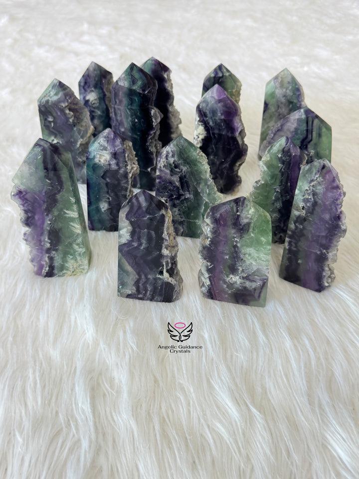 Rainbow Fluorite Raw Tower
