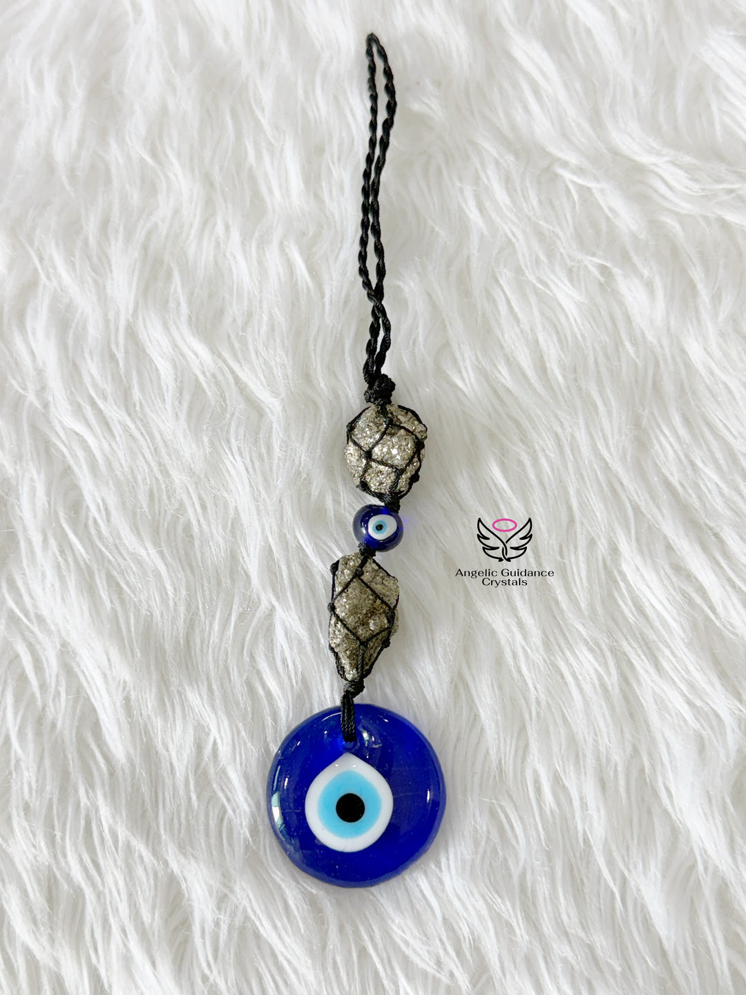 Pyrite Clusters Evil Eye Hanging For Wealth