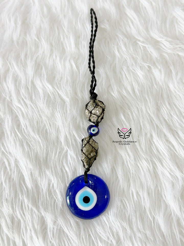 Pyrite Clusters Evil Eye Hanging For Wealth