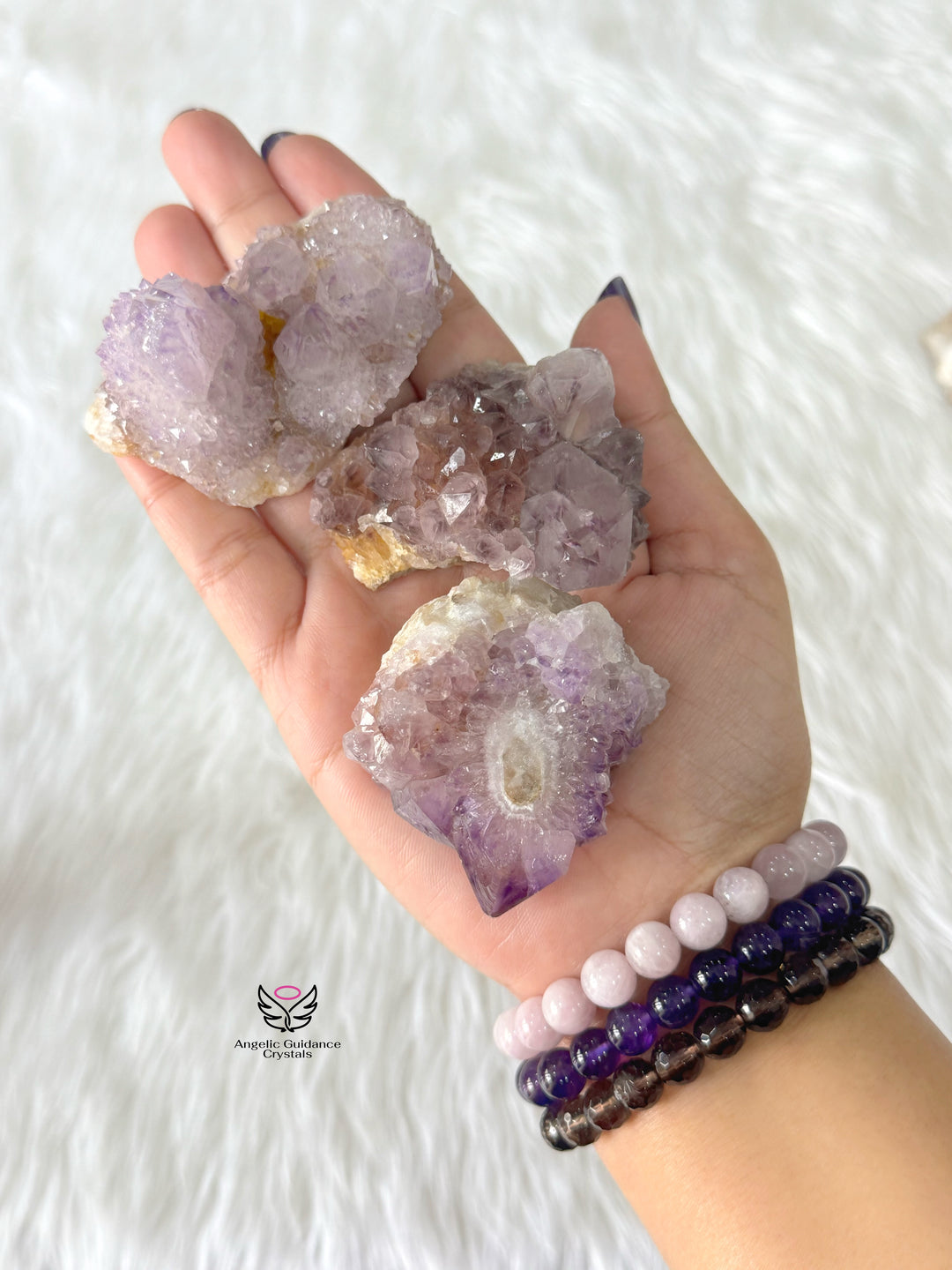 Amethyst With Spirit Quartz Cluster Medium