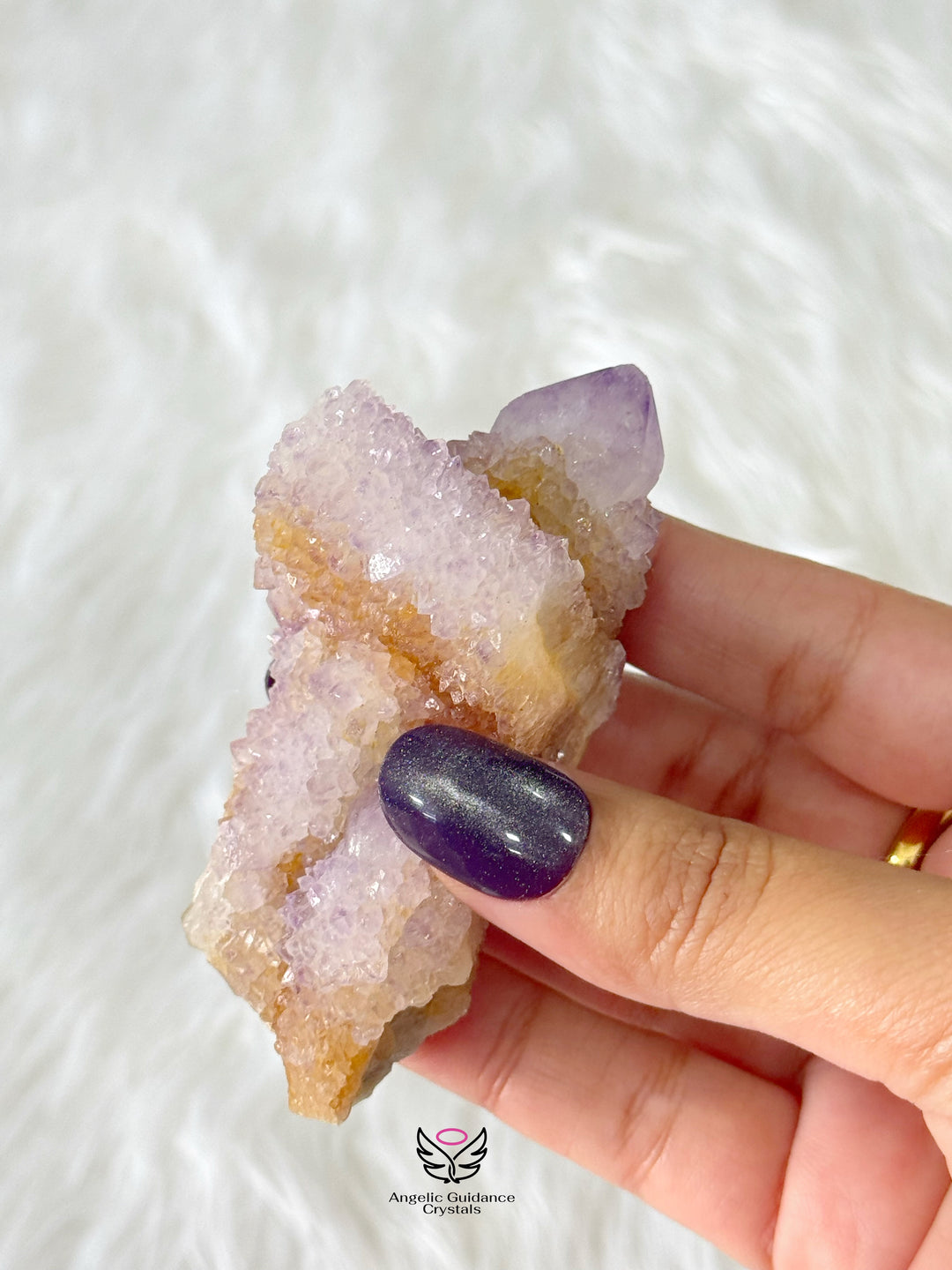 Amethyst With Spirit Quartz Cluster Large