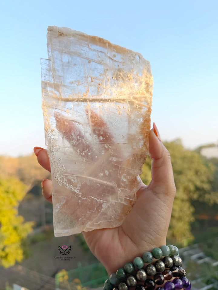 Selenite Transparent Raw Stone Xl 4