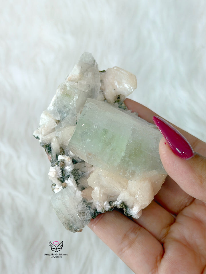 Green Apophyllite Cluster 