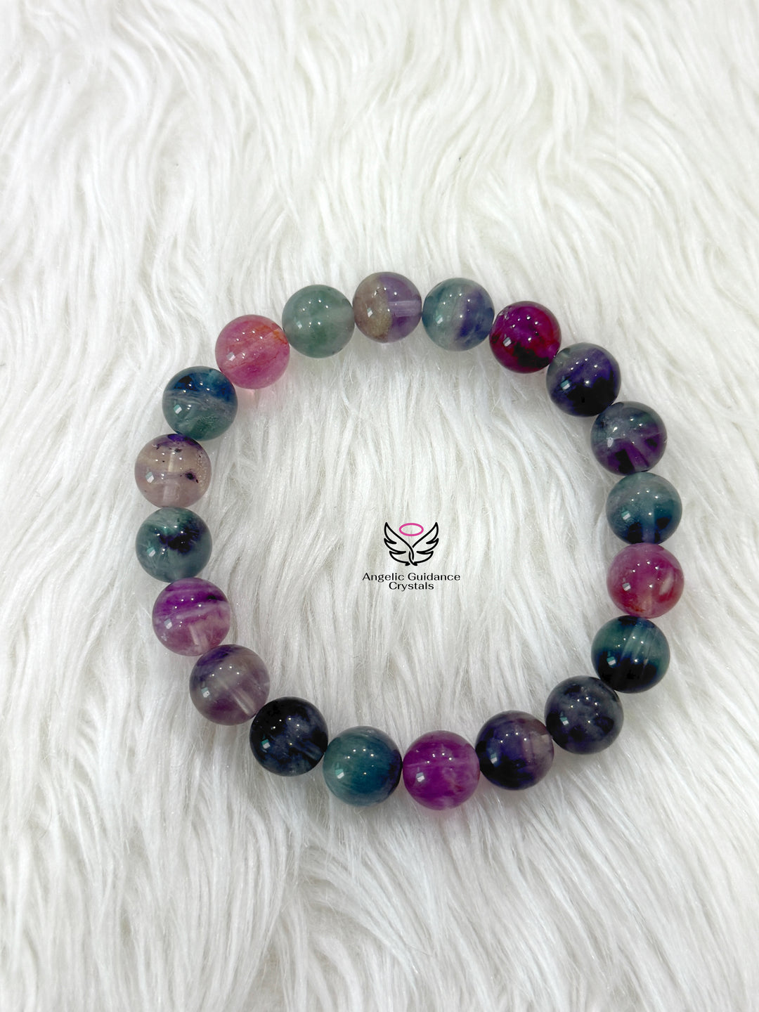 Rainbow Fluorite Bracelet Aaa 10mm