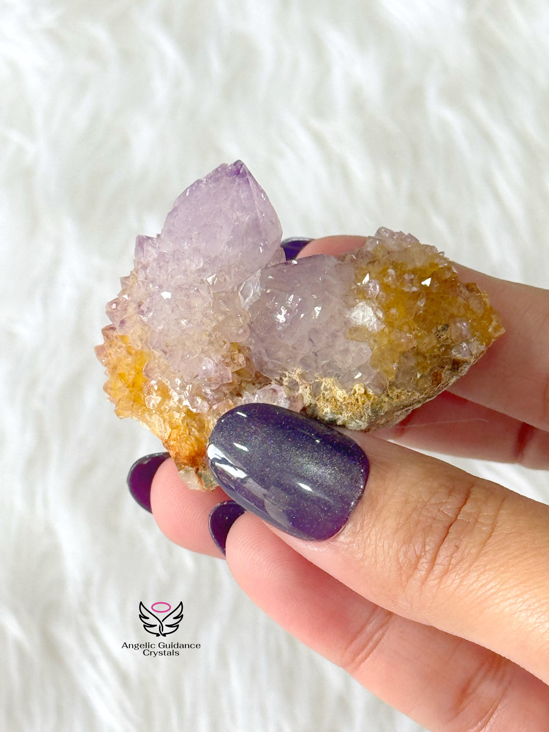 Amethyst With Spirit Quartz Cluster Small