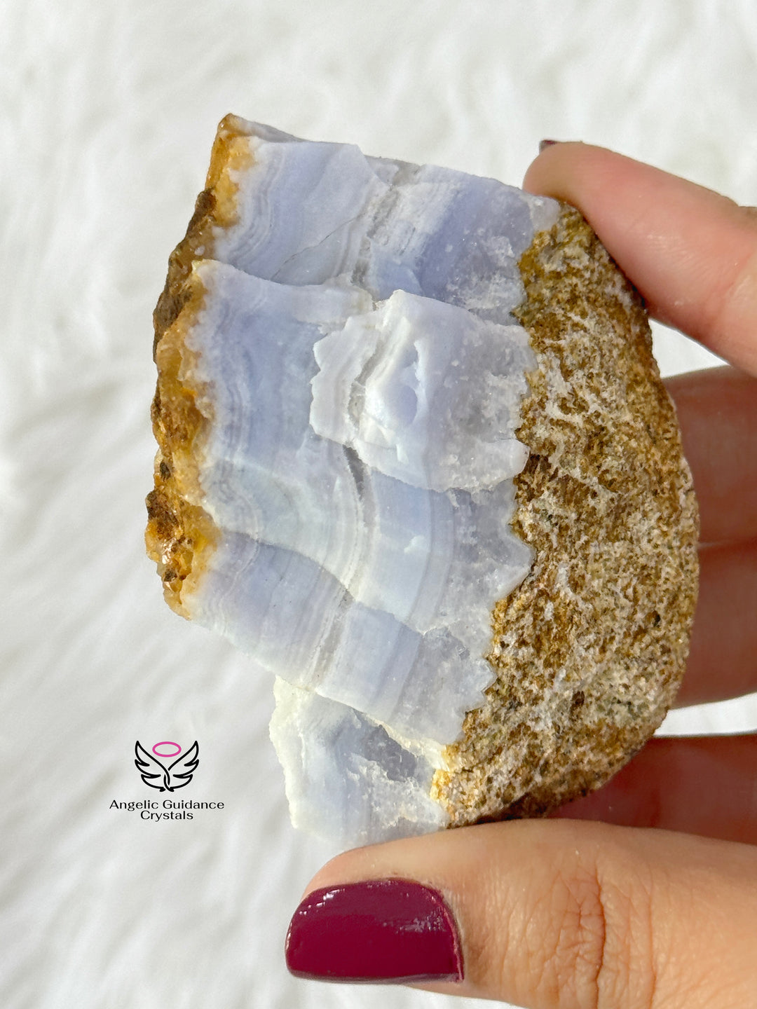 Blue Lace Agate Raw Stone Large
