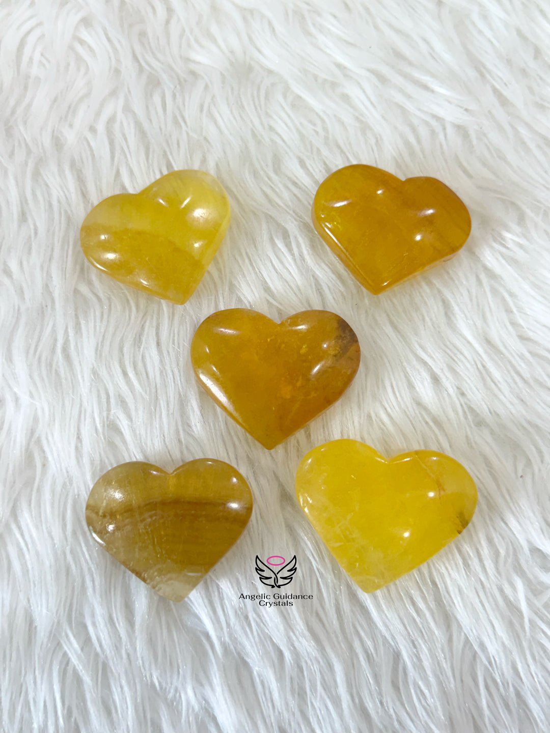 Yellow Fluorite Heart Small